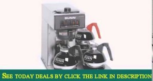 BUNN 13300.0003 VP17-3SS3L Pourover Commercial Coffee Brewer with Three Lower Warmers, Stainless