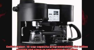 KRUPS XP1600 Coffee Maker and Espresso Machine Combination Black
