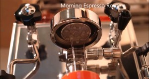 Morning  Espresso Coffee Machine‎ Routine Grind + distribute + tamp +  extraction
