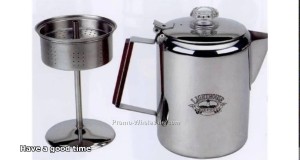 stainless steel percolator coffee pot