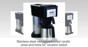 BUNN BT Velocity Brew 10 Cup Thermal Carafe Home Coffee Brewer, Black