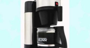Bunn-O-Matic NHS Coffee Maker Contemporary Stainless Steel & Black Finish 10-Cups – Quantity