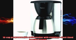 Capresso MT600 10Cup Programmable Coffeemaker with StainlessSteel Thermal Carafe