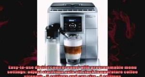 DeLonghi Compact Automatic Cappuccino Latte and Espresso Machine Silver