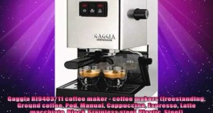 Gaggia RI940311 coffee maker  coffee makers freestanding Ground coffee Pod Manual