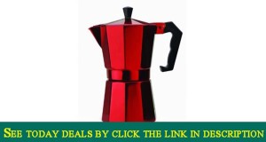 New Primula PERE-3306 6-Cup Aluminum Espresso Coffee Maker, Red Deal