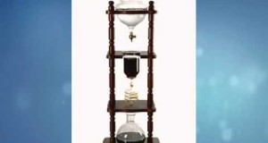 Yama Glass 6-8 Cup Cold Drip Maker Curved Brown Wood Frame